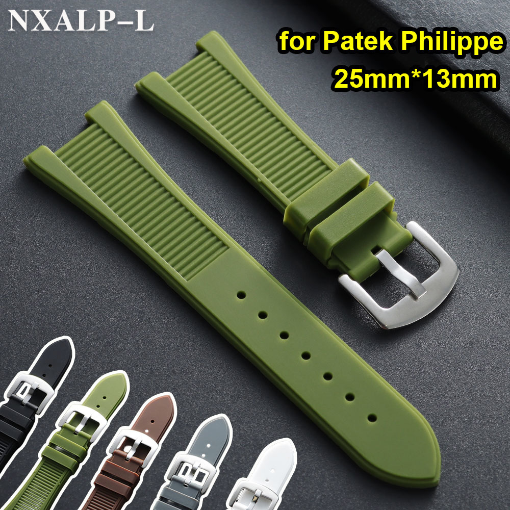 Silicone Watch Strap 25mm*13mm - огляд і ціна Patek Philippe Watch Aquanaut