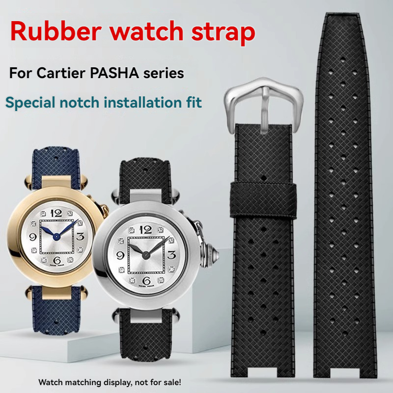 Rubber Men's Watch Strap for C - огляд і ціна Cartier Watch Tank