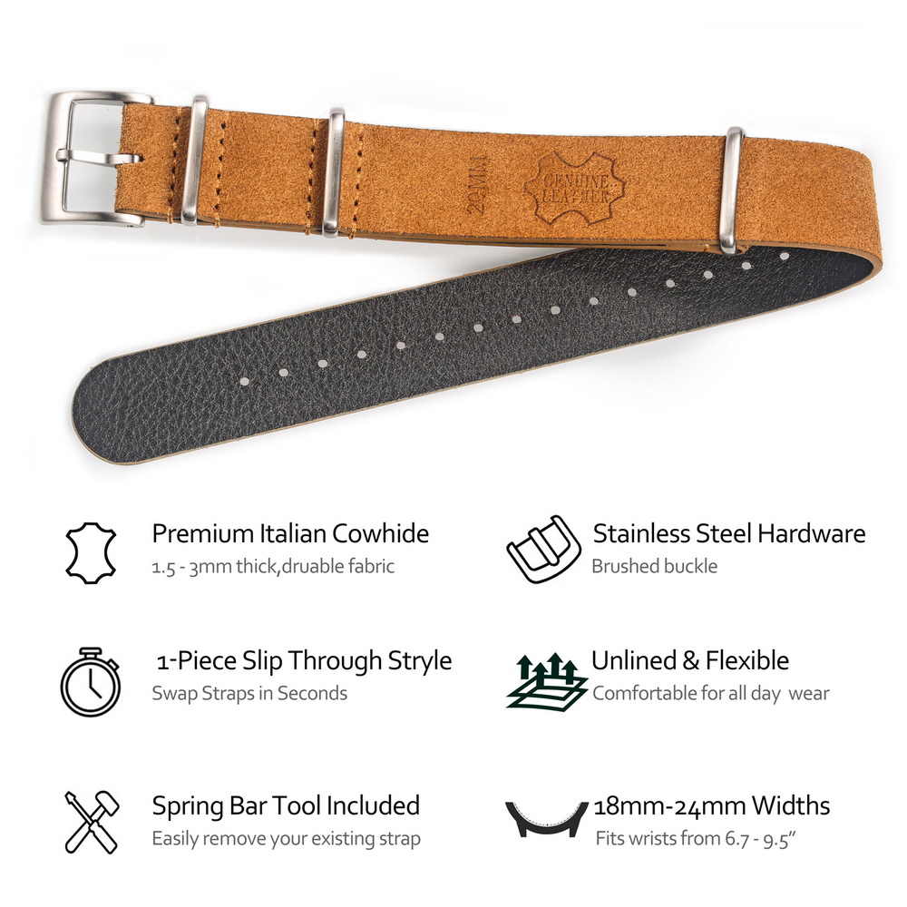 HEMSUT Genuine Leather Watch B - огляд і ціна Tropic Strap Vintage