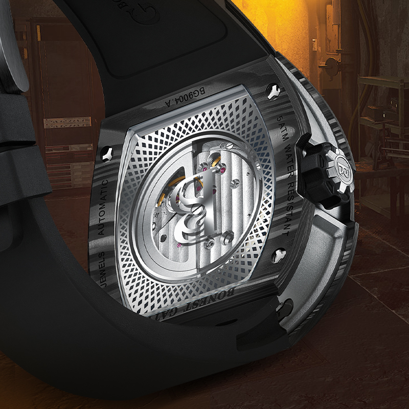 BONEST GATTI Men's Mechanical  - огляд і ціна Rubber Strap Diver