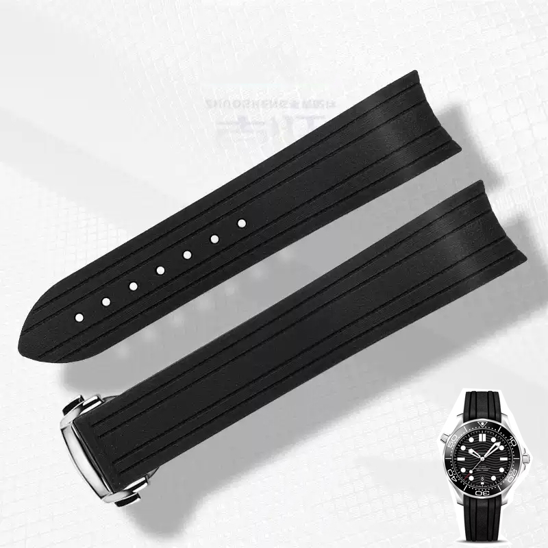 20mm Curved End Rubber Silicon - огляд і ціна Omega Watch Seamaster