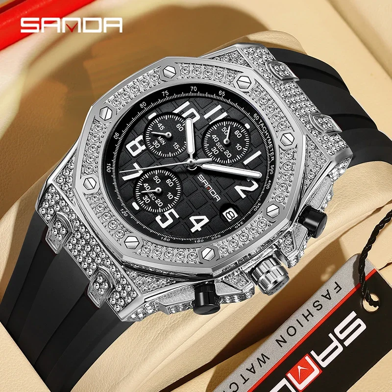 SANDA 7026 Men's Quartz Watch  - огляд і ціна Tropic Strap Vintage