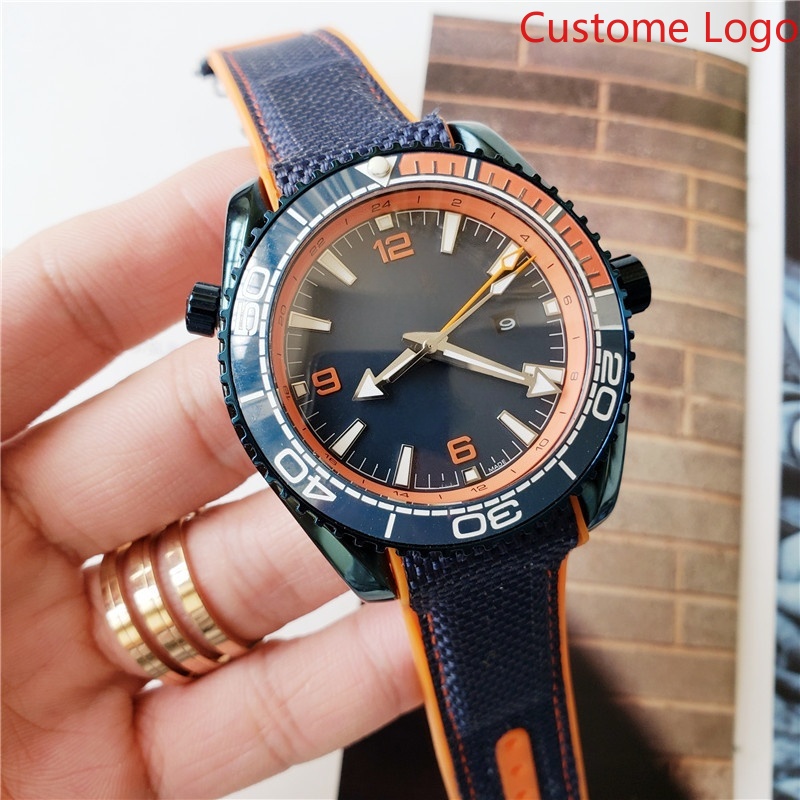 Men GMT Diving Watch Blue Oran - огляд і ціна Rubber Strap Diver