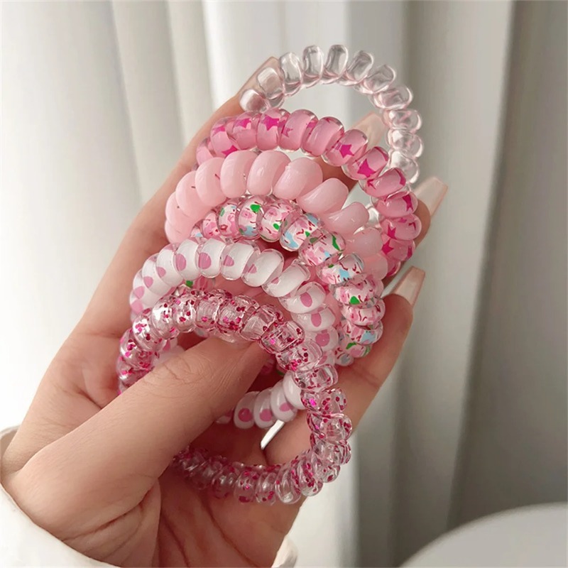 6pcs Colorful Resin Jelly Spir - огляд і ціна Silicone Band Women
